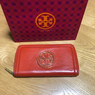 トリーバーチ(Tory Burch)のTORY BURCH トリーバーチ 長財布 オレンジ ファスナー財布(財布)