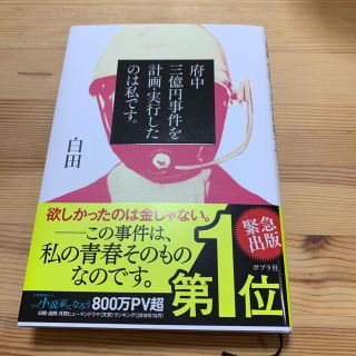 府中三億円事件を計画・実行したのは私です。(文学/小説)