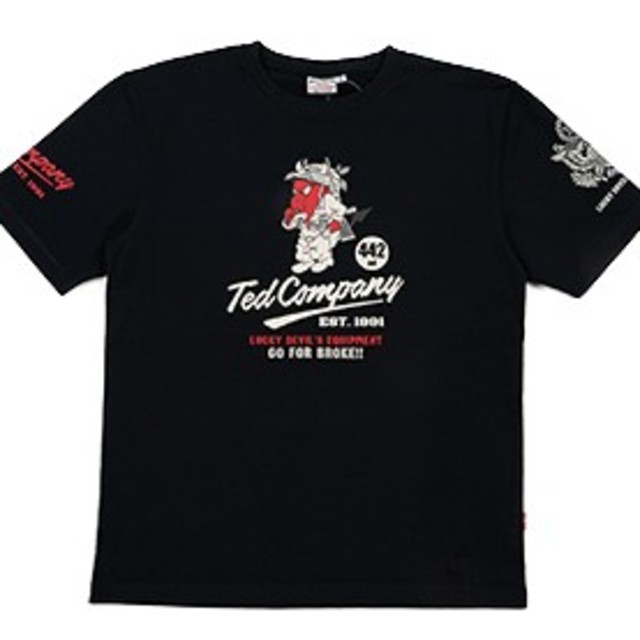 TEDMAN(テッドマン)のﾃｯﾄﾞﾏﾝ/Tｼｬﾂ/黒/tdss-520/ｴﾌ商会/ｶﾐﾅﾘﾓｰﾀｰｽ メンズのトップス(Tシャツ/カットソー(半袖/袖なし))の商品写真