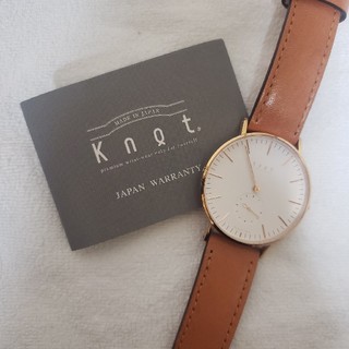 ノット(KNOT)の【knot】腕時計CS-36 ローズゴールド×ホワイト(腕時計)