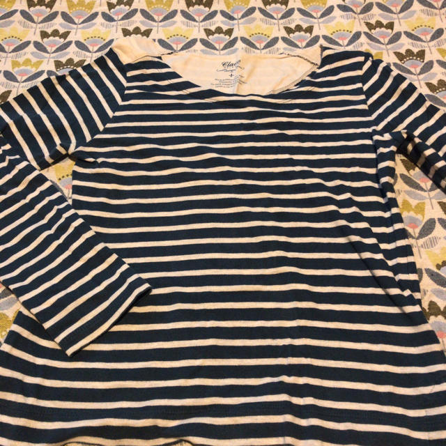 MELROSE claire(メルローズクレール)のボーダーカットソー Tシャツ トップス レディースのトップス(Tシャツ(長袖/七分))の商品写真