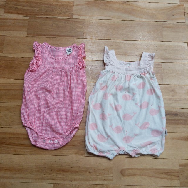 babyGAP(ベビーギャップ)の3-6M/70cm 女の子用夏服　まとめ売り キッズ/ベビー/マタニティのベビー服(~85cm)(ロンパース)の商品写真