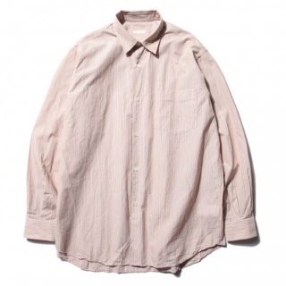 コモリ(COMOLI)の【18ss/希少品】comoli シャツ ピンクストライプ サイズ 1(シャツ)