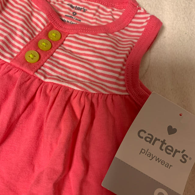 カーターズ Carters ノースリーブワンピース ピンク 9M 67-72㎝ キッズ/ベビー/マタニティのベビー服(~85cm)(ロンパース)の商品写真