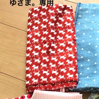 ゆさま。専用#ダブルガーゼ＃ヤギ柄半分(生地/糸)