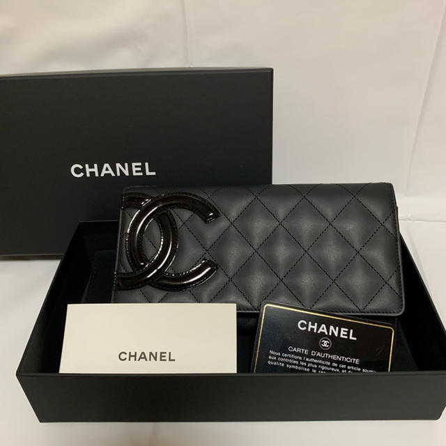 CHANEL カンボンライン 長財布 美品レディース