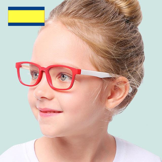 （新品）子供用ブルーライトカットメガネ（度無し、＋UVカット）『ソフトケース付』(その他)