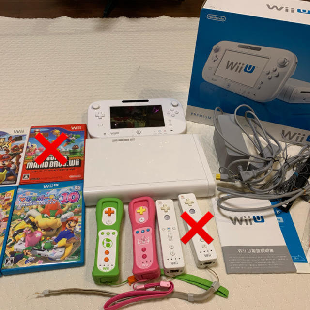 Wii U(ウィーユー)のWii U 本体　ディスク　コントローラー エンタメ/ホビーのゲームソフト/ゲーム機本体(家庭用ゲーム機本体)の商品写真