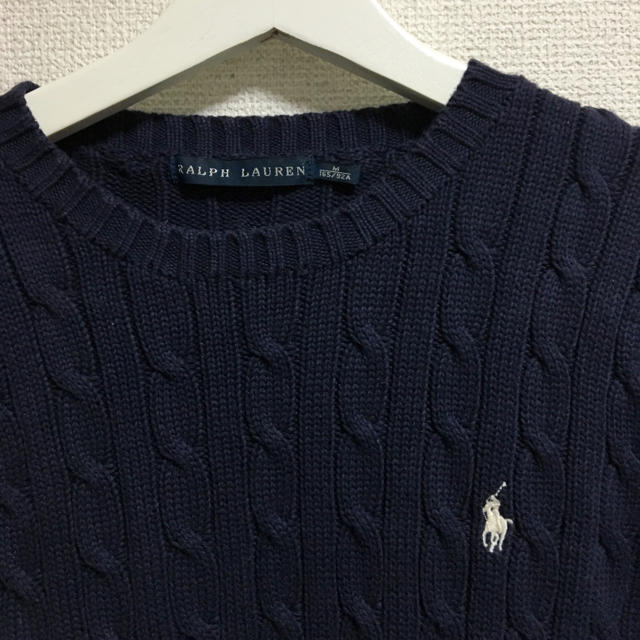 Ralph Lauren(ラルフローレン)のコットン ニット ネイビー レディースのトップス(ニット/セーター)の商品写真