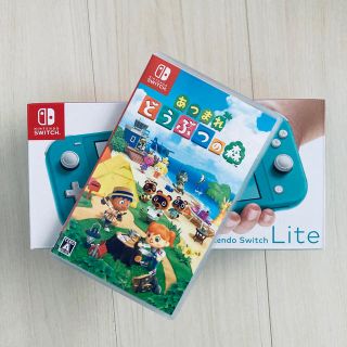 ニンテンドースイッチ(Nintendo Switch)のNintendo Switch  Lite ターコイズ ・ あつまれどうぶつの森(家庭用ゲーム機本体)