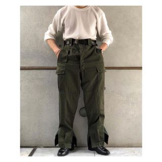 マルタンマルジェラ(Maison Martin Margiela)の希少 vintage ベルギー軍 変形 カーキ カーゴパンツ ベイカーパンツ(ワークパンツ/カーゴパンツ)