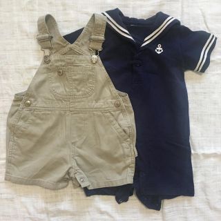 ラルフローレン(Ralph Lauren)のラルフローレン【80サイズ】オーバーオール　ロンパース1枚おまけつき(カバーオール)