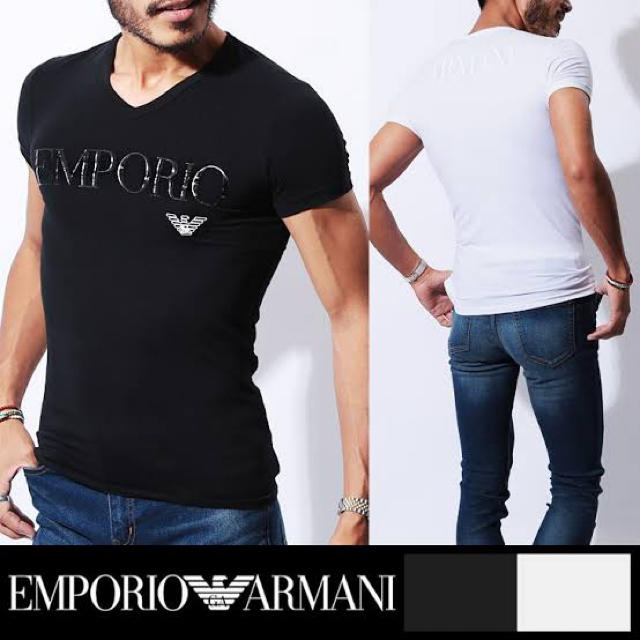 Emporio Armani(エンポリオアルマーニ)のエンポリオアルマーニEMPORIO ARMANI TシャツVネック半袖 メンズのトップス(Tシャツ/カットソー(半袖/袖なし))の商品写真