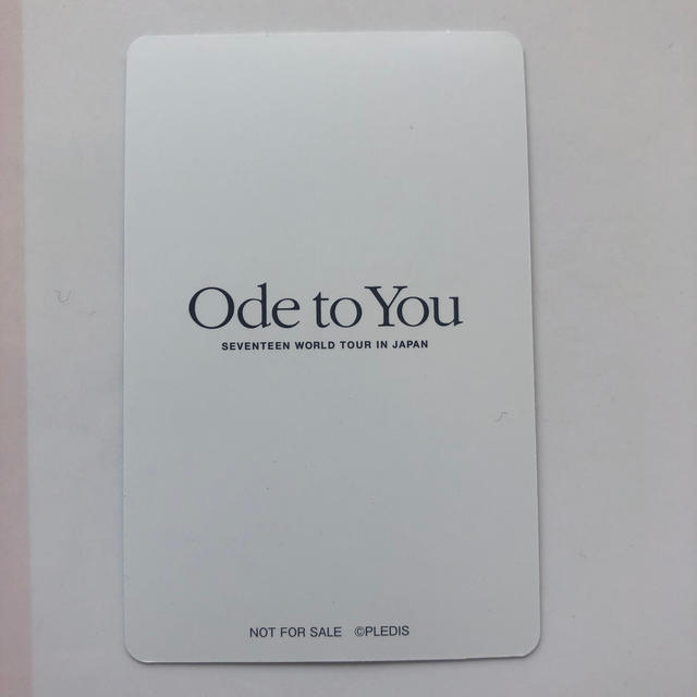 ode to you dvd ウジ トレカ SEVENTEEN