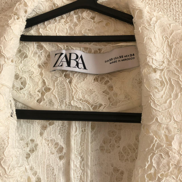 ZARA(ザラ)のZARA ザラ  レース　テーラードジャケット レディースのジャケット/アウター(テーラードジャケット)の商品写真
