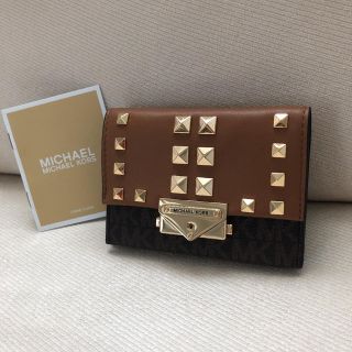 マイケルコース(Michael Kors)の新品★マイケルコース CECE スモール スタッズ ロゴ&レザー カードケース(財布)