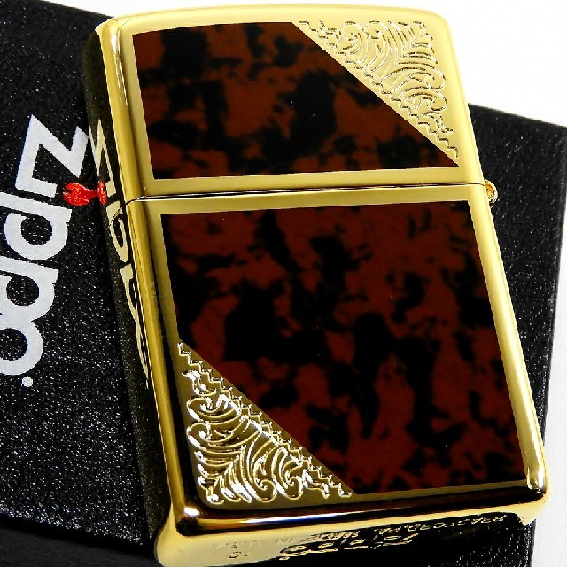 ZIPPO - 送料無料☆zippo☆両面加工☆ゴールドブラウンアラベスク☆金 ...