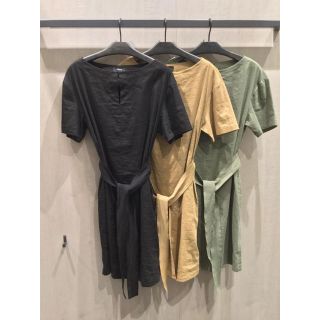 ひざ丈ワンピースTheory 18SS リネンワンピース