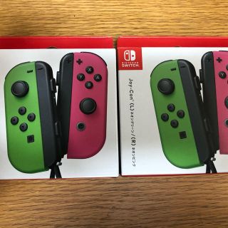 ニンテンドースイッチ(Nintendo Switch)の【未開封新品】switch joy-con ネオングリーン　ネオンピンク(その他)