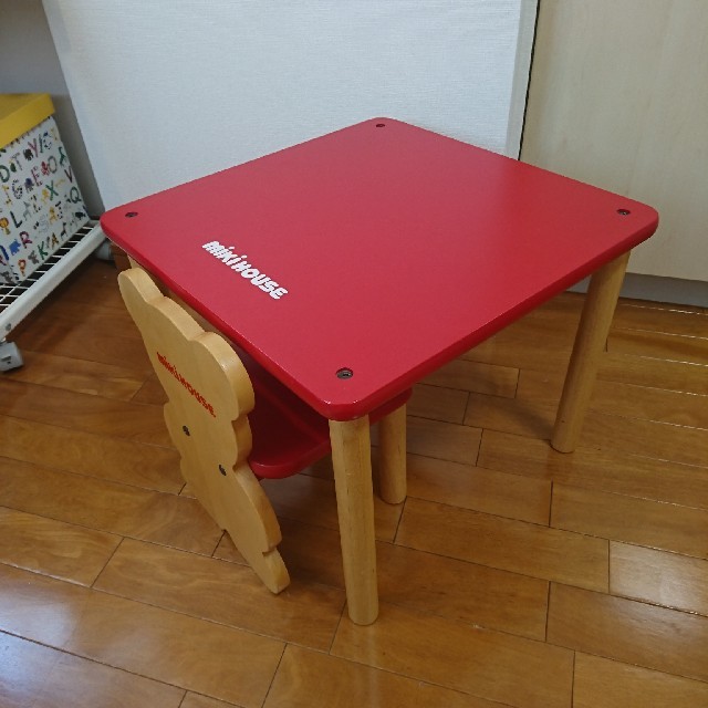 ミキハウス ノベルティ 机 椅子 セット オンライン売上 キッズ/ベビー