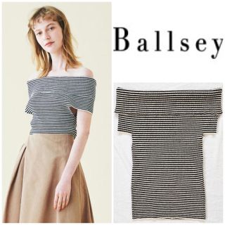 ボールジィ(Ballsey)の19SS BALLSEY シルクナイロンリブ オフショルダープルオーバー(ニット/セーター)