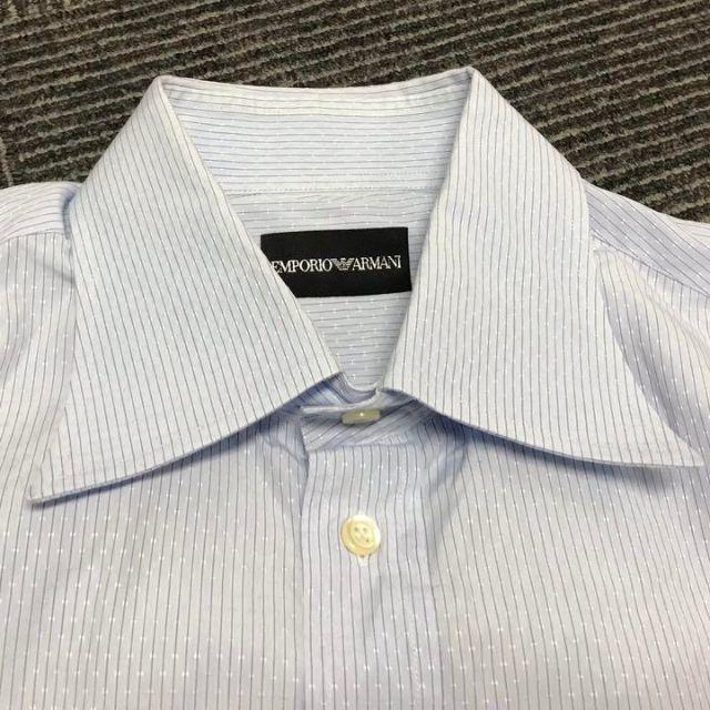 Emporio Armani(エンポリオアルマーニ)の正規品　エンポリオアルマーニ　ワイシャツ　43 17 長袖　シャツ　ストライプ メンズのトップス(シャツ)の商品写真