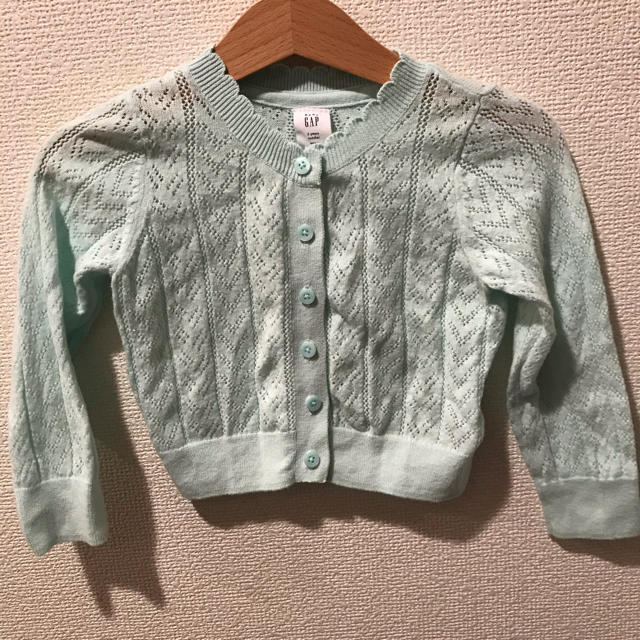 babyGAP(ベビーギャップ)のギャップ   カーディガン　ミントグリーン キッズ/ベビー/マタニティのキッズ服女の子用(90cm~)(カーディガン)の商品写真