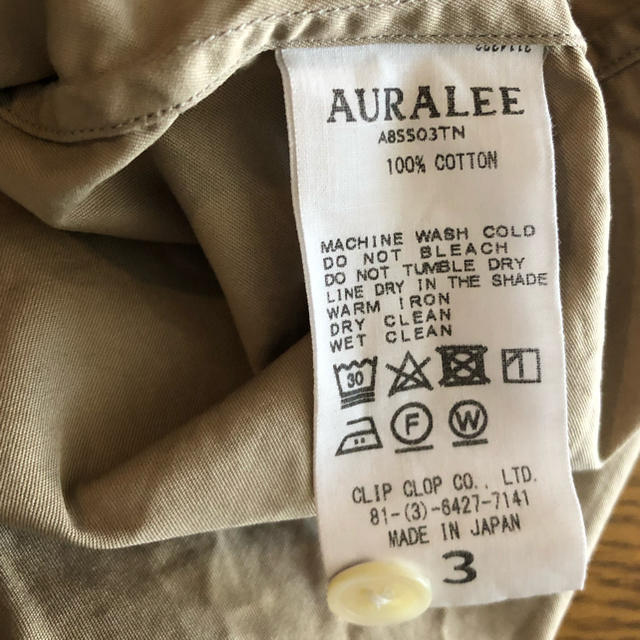 AURALEE ビッグシルエット半袖シャツ　サイズ3 2