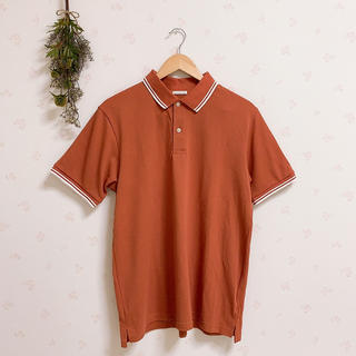 ジーユー(GU)のGU  ドライポロシャツ　ポロシャツ　オレンジ　Lサイズ(ポロシャツ)