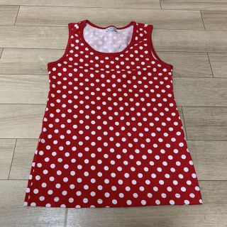 マリメッコ(marimekko)のマリメッコ　赤ドットタンクトップ(タンクトップ)