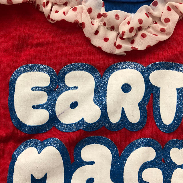 EARTHMAGIC(アースマジック)のボーダータンク☆100㌢ キッズ/ベビー/マタニティのキッズ服女の子用(90cm~)(Tシャツ/カットソー)の商品写真