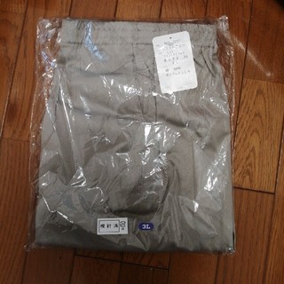 新品　3L　日本製パンツ　ライトグレー　ニューマルオカ(カジュアルパンツ)