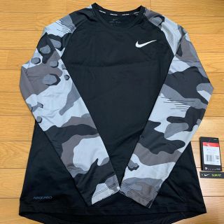 ナイキ(NIKE)のNIKE NP L/S スリムトップ 迷彩 ナイキプロ トレーニング ランニング(Tシャツ/カットソー(七分/長袖))