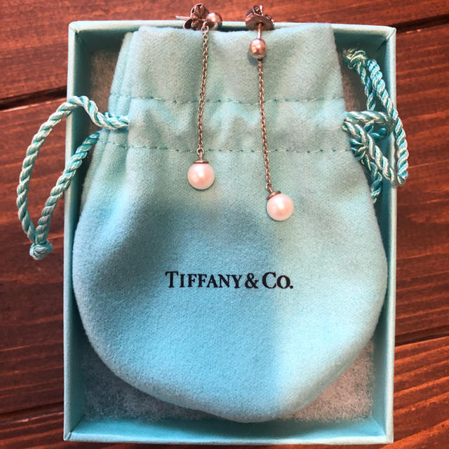 アクセサリー【美品】Tiffany ティファニー ドロップピアス パール