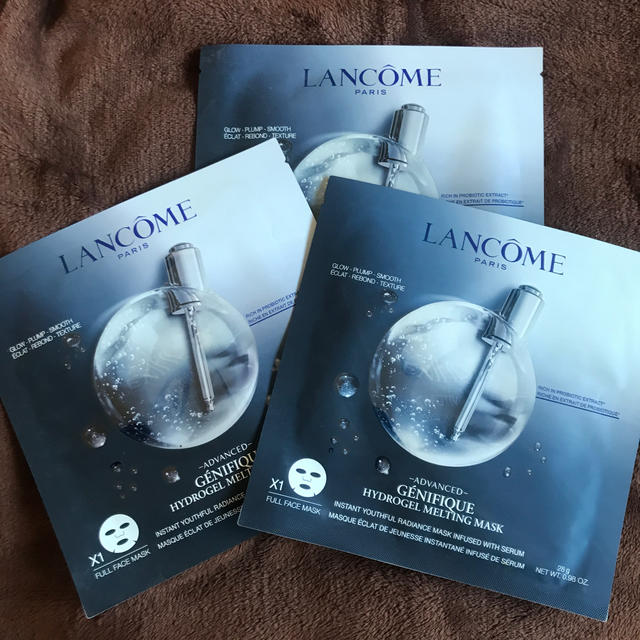 LANCOME(ランコム)のランコム ジェニフィック ハイドロジェル メルティングマスク 美容液 3枚 コスメ/美容のスキンケア/基礎化粧品(パック/フェイスマスク)の商品写真