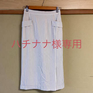 テチチ(Techichi)の再お値下げ　新品タグ付き　テチチ　オックスストライプスカート(ひざ丈スカート)