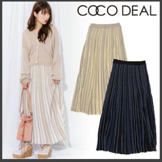 ココディール(COCO DEAL)のCOCODEAL ニットプリーツスカート(ロングスカート)