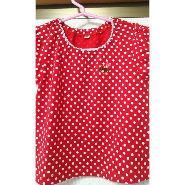 子供服 半袖 80㎝ ドット柄 キッズ/ベビー/マタニティのベビー服(~85cm)(Ｔシャツ)の商品写真