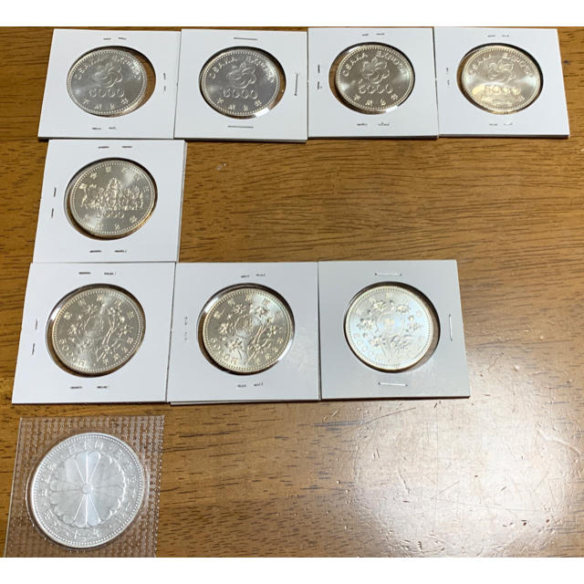 銀貨10枚(約311g)3セット 30枚 昭和の御代 認定書は1枚のみです。
