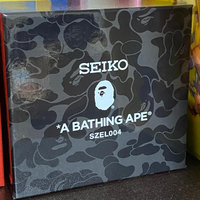 【新品未開封】SEIKO X BAPE 腕時計　黒時計