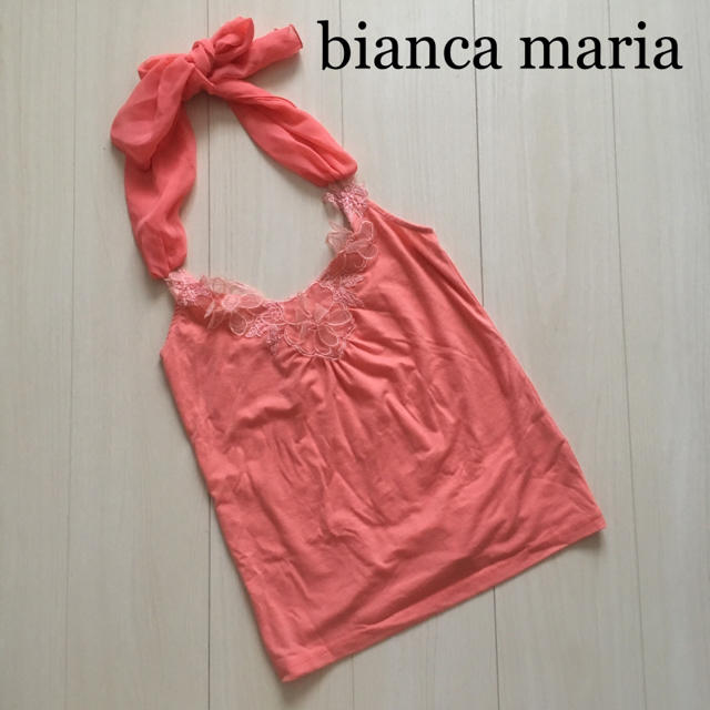 bianca maria(ビアンカマリア)のbianca maria ピンク　タンクトップ レディースのトップス(タンクトップ)の商品写真