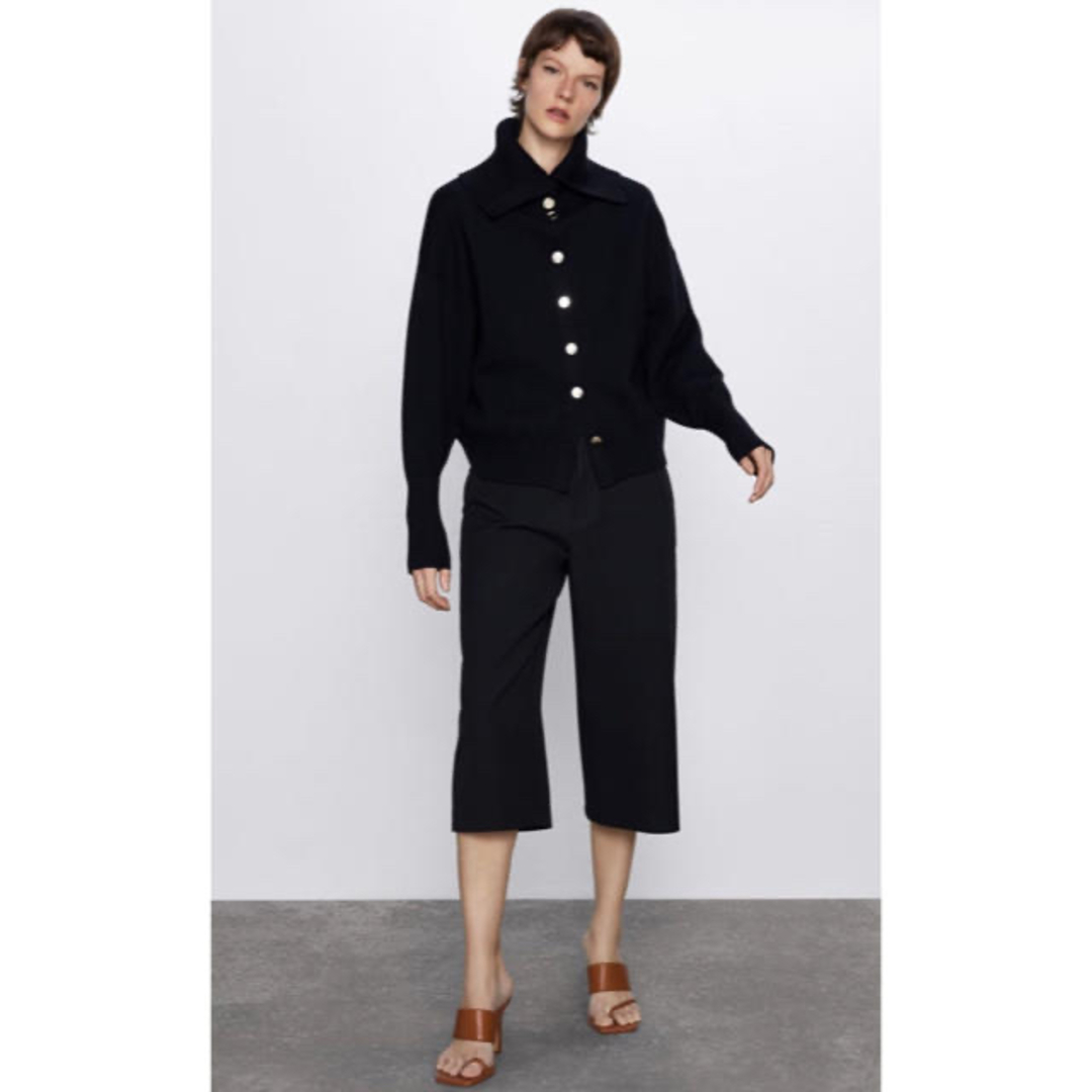 ZARA - 新品☆ZARA ザラ ボタン付きハイネックカーディガン ZARA - 新品☆ZARA ザラ ボタン付きハイネックカーディガン