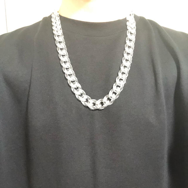 クリアチェーンネックレス 70cm 透明 スケルトン アクセサリー | フリマアプリ ラクマ