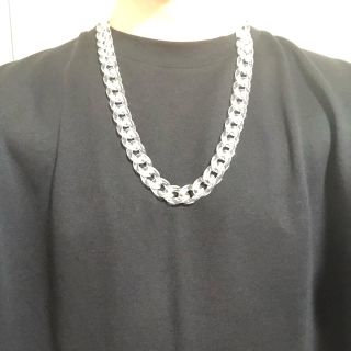 クリアチェーンネックレス 70cm 透明 スケルトン アクセサリー(ネックレス)