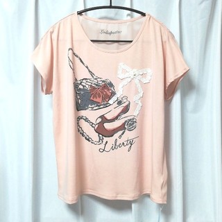 ロディスポット(LODISPOTTO)の新品タグ付き　ロディスポット　フレンチスリーブＴシャツ　ピンク(Tシャツ(半袖/袖なし))