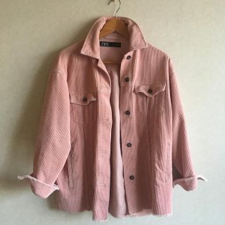 ザラ(ZARA)のザラ  コーデュロイジャケット　ピンク(その他)