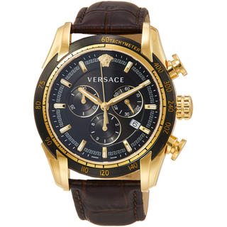 ヴェルサーチ(VERSACE)のVersace ヴェルサーチ 腕時計 正規品 メンズ レア ブラック 黒 金色(腕時計(アナログ))