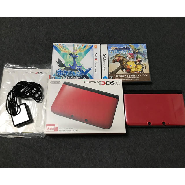 任天堂　ニンテンドー　3DS LL 本体(レッド)  ソフト付