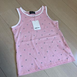 コムサイズム(COMME CA ISM)のコムサイズム　タンクトップ　新品　110cm ハート柄トップス　女の子トップス(Tシャツ/カットソー)