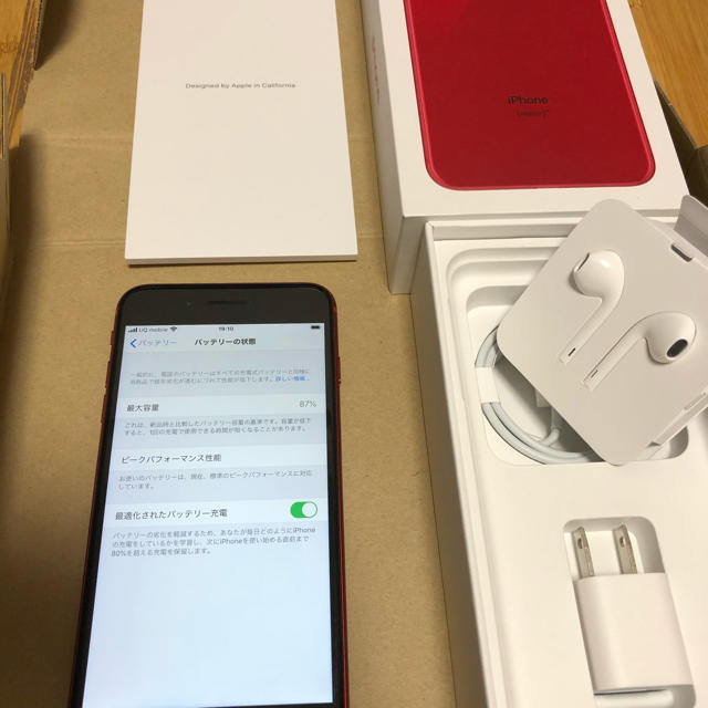 【美品】iPhone 8 Plus RED 64GB SIMフリースマートフォン/携帯電話